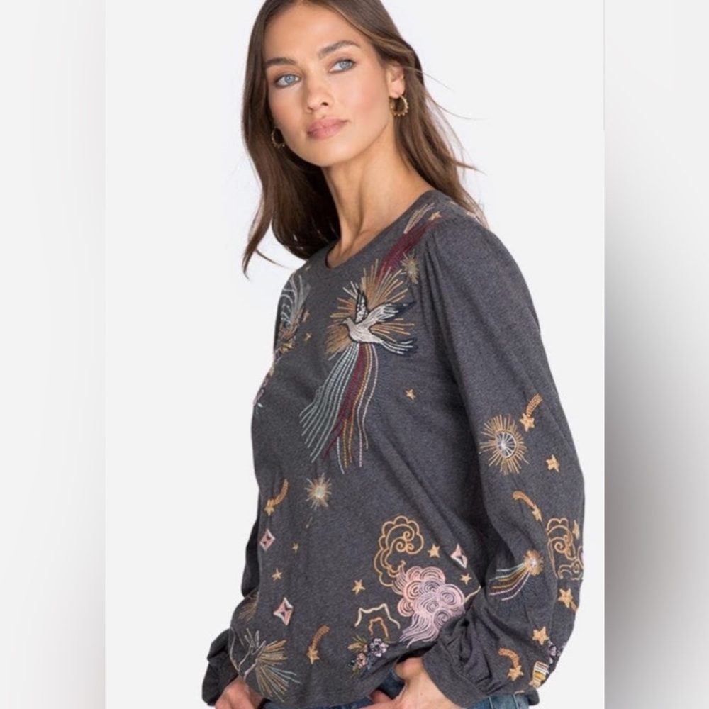 Johnny was selah cuffed puff sleeve tee